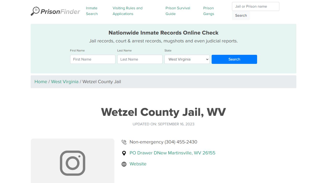 Wetzel County Jail, WV Inmate Search, Mugshots, Visitation, Phone no ...